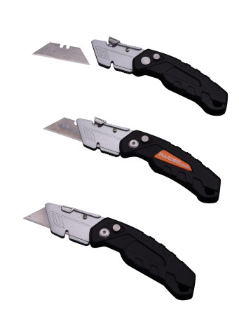 Folding knife Bend, 18 mm, retractable trapezoidal blade, all-aluminum body// HARDEN