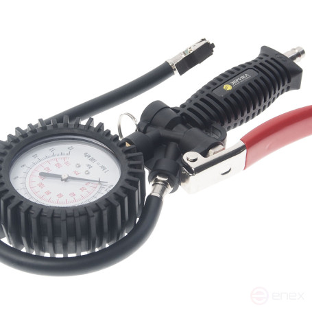 Пистолет для подкачки шин ER-76102 с манометром 12 АТМ для грузовых автомобилей, нейлоновый корпус ЭВРИКА /1/20