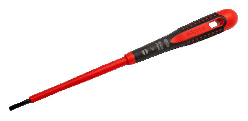 Insulated screwdriver with ERGO handle for screws with slot 0.8 x 4 x 100 mm