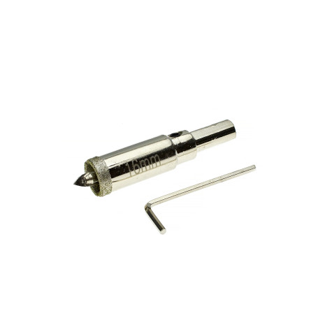 Коронка алмазная по кафелю и стеклу 16 мм с ц/с, Чеглок (10/200)