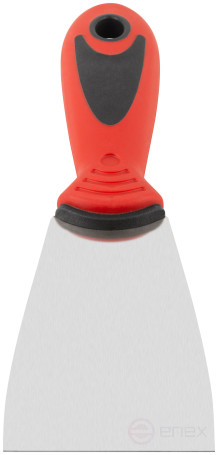 Spatula, stainless steelsteel, rubberized handle 60 mm