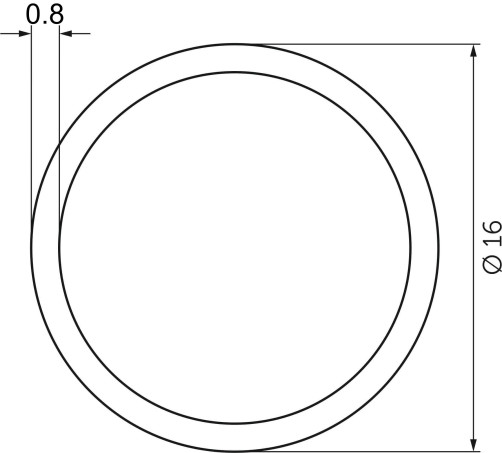 Труба d16 L-1000 (0,26кг/0,8мм), античная бронза AKS