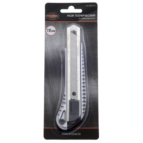 Aluminum knife with automatic locking, 18mm