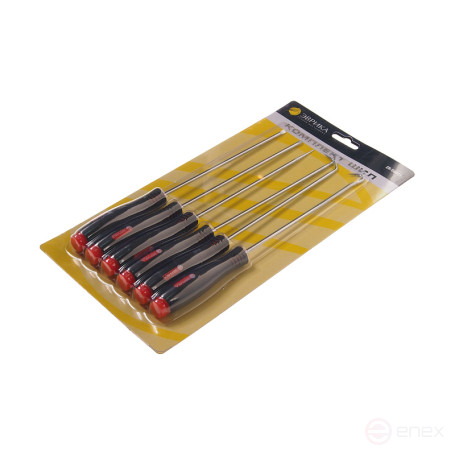 ER-58011 awl set (1 pc.)/ hooks (5 pcs. curved)/screwdrivers RNO, SL-1, 6 pieces EUREKA 1/6/36
