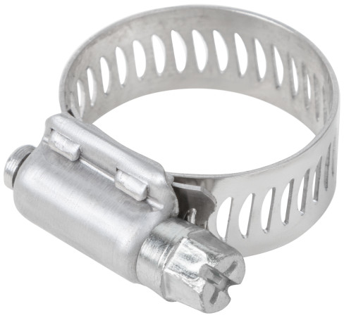 Хомут обжимной просечной, ширина 12,7 мм, нерж.сталь 14-27 мм