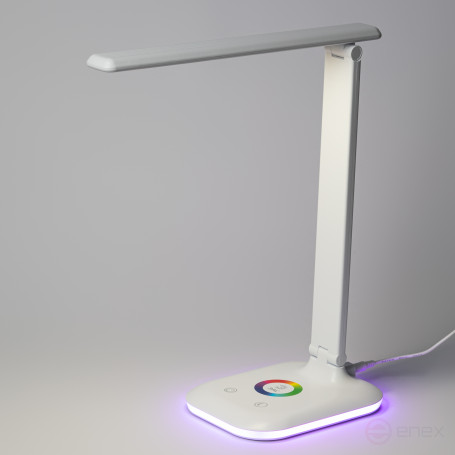 Настольный светильник ЭРА NLED-502-11W-W светодиодный с RGB ночником белый