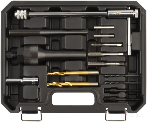 Набор для извлечения сломанных свечей накаливания 16 пр.(АвтоDело) 41116