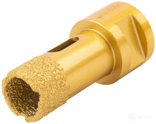 Коронка кольцевая для УШМ, М14, по керамограниту, камню и кафелю алмазная, вакуумное спекание 20х60 мм