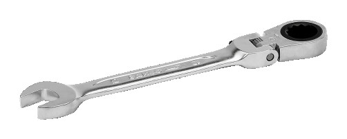 Key combined with ratchet and hinge, 17 mm