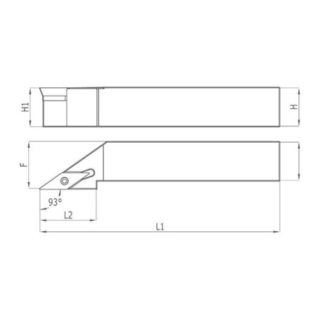 Heikenei Svjbl Vbmt 1103 Державка для наружного точения, левая, 12x12