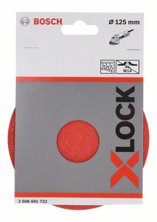 X-LOCK 125 mm support plate with 125 mm Velcro, 12,500 rpm
