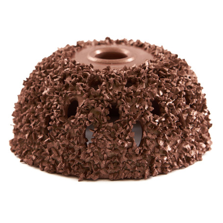 NS05-6418 Rough hemisphere, Ø55x25mm, AH 3/8"-24 thread, 18 Grit