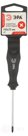 75PZ0 Отвертка ЭРА PZ 0х75 мм крестовая двухкомпонентная рукоятка