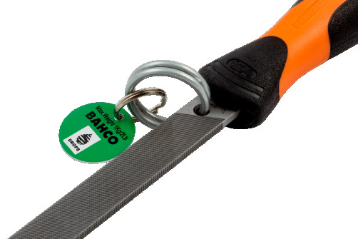 Напильник плоский с рукояткой ERGO и предохранительным кольцом 150 мм, насечка личная