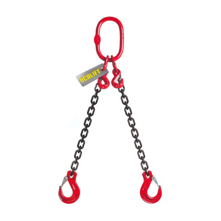 OCALIFT Chain sling 2CTS 2.8 t, 6 m, two-branch, T8, with shorteners 2sc2800t6h