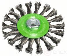 Ring brush for angular and straight grinders - bundles of twisted wire, stainless, 100 mm D= 100 mm