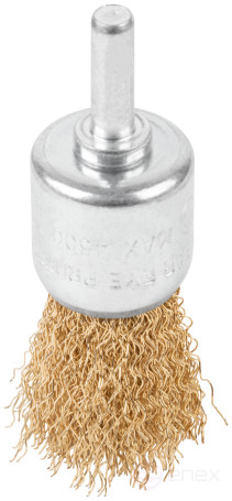 Щетка для дрели, тип "Чашка", латун. витая проволока 0,3 мм, 25 мм, блистер, CUTOP Profi