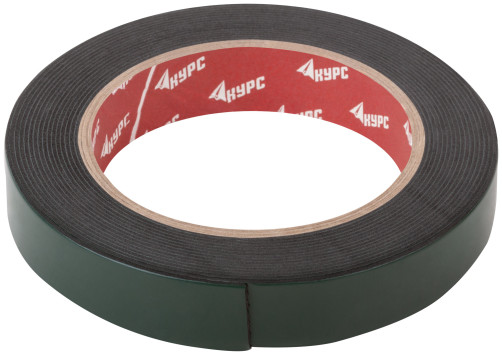 Foam-based adhesive mounting tape, black 19 mm x 5 m
