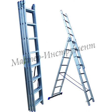 The staircase is 6 steps three-section