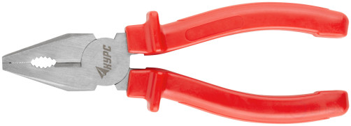 Light combination pliers, plastic handles, 160 mm polished steel