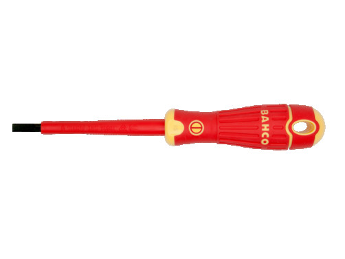 BahcoFit insulated screwdriver for screws with a slot of 3.5x0.6x100 mm, retail packaging