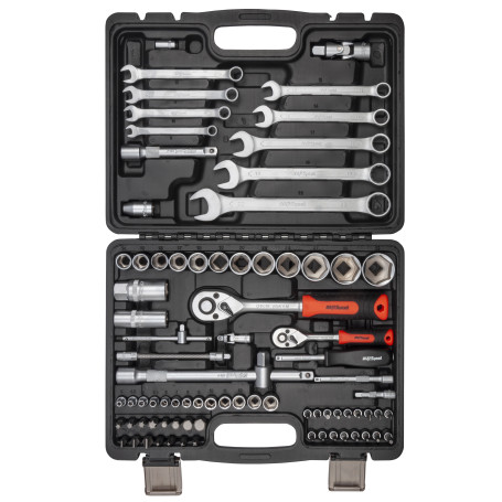 AV Steel Tool Kit 82 pieces, 1/4", 1/2", Professional