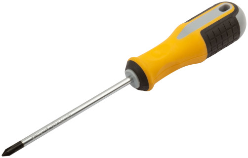 Screwdriver "Start", CrV steel, rubberized handle 5x100 mm PH1