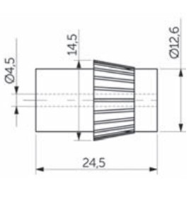Соединитель пластиковый трубы d16 белый AKS