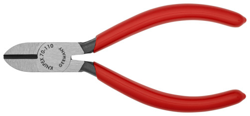 Side cutters, cut: failure. soft. Ø 3 mm, average. Ø 2 mm, solid. Ø 1.2 mm, L-110 mm, 62 HRC, black, 1-K handles