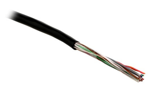 UUTP10-C3-S24-OUT-PE-BK Cable twisted pair, unshielded U/UTP, Category 3, 10 pairs (24 AWG), single core (solid), external, PE, -40°C to +50°C, Black