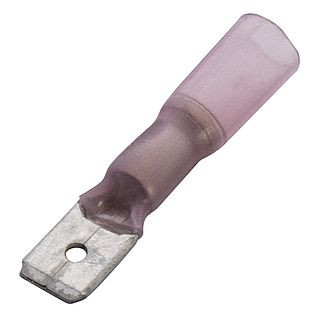 Штекер плоский, термоусадочный 0,25-1,5/6,3x0,8 (упак.100шт)