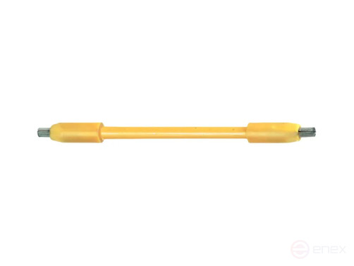 Щетка ручная для удаления ржавчины, пластиковый корпус PPR, желтый, длина 100 мм, Д5/8 мм, стальная прямая проволока STA 0,20 мм, высота ворса 6 мм