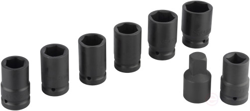 Набор головок ударных 1" (8пр.; L=80mm; для УКМ; кейс) АвтоDело (40328)