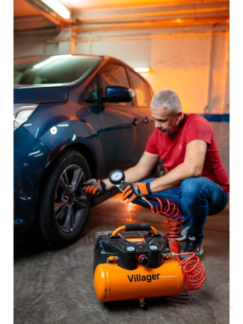 Аккумуляторный воздушный компрессор Villager VAT 0640 (в комплекте нет АКБ и ЗУ)
