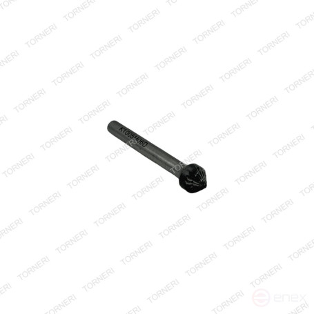 Carbide borehole type K100506 (conical), 10.0 mm, shank 6 mm, double notch TORNERI T018430