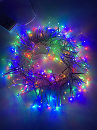 LED Christmas Garland ERA ENIN - WM Tinsel 3.9m White Wire Multicolor