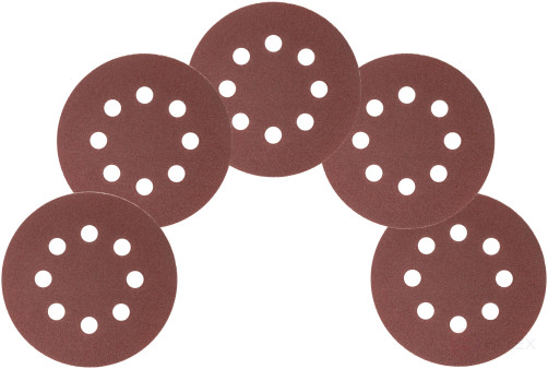 Grinding wheels with holes (Velcro), aluminum oxide, 125 mm, 5 pcs. P 80