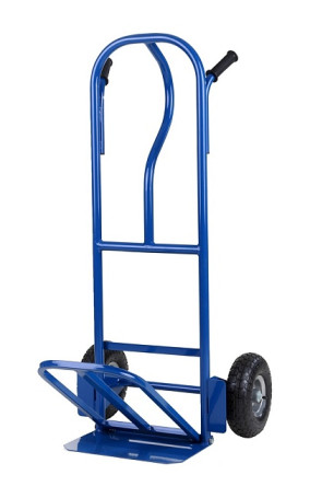 Грузовая тележка двухколесная Промышленник Д-250П с откидной полкой (литые колеса) 250 мм