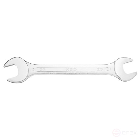 Ключ с открытым зевом, двухсторонний, 20 x 22 мм