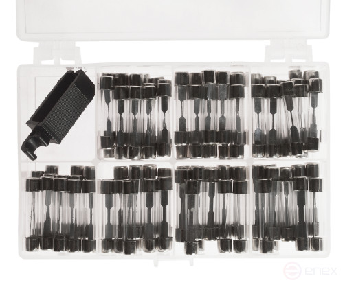 Предохранитель 5-30А стеклянных трубчатых 106шт. в боксе JTC