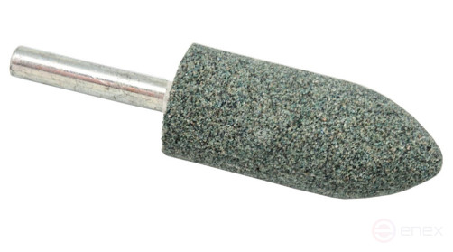 Шарошка абразивная ПРАКТИКА карбид кремния, цилиндрическая заостренная 22х50 мм, хвост 6 м (641-343)