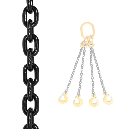 OCALIFT Cargo chain 10x30 mm, G80, T8 EN 818-2 calibrated, for hand hoists, 1 m g808181030m1