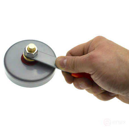 Клемма массы магнитная для сварочных работ 500А, 8.5см, нагрузка до 22кг, Чеглок (12/24)