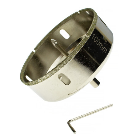 Коронка алмазная по кафелю и стеклу 100 мм с ц/с, Чеглок(5/20)