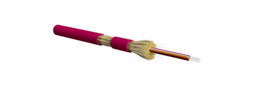 FO-DT-IN-504-8- LSZH-MG fiber optic cable 50/125 (OM4) multimode, 8 fibers, dense buffer coating (tight buffer), for internal laying, LSZH, ng(A)-HF, -40°C - +70°C, magenta