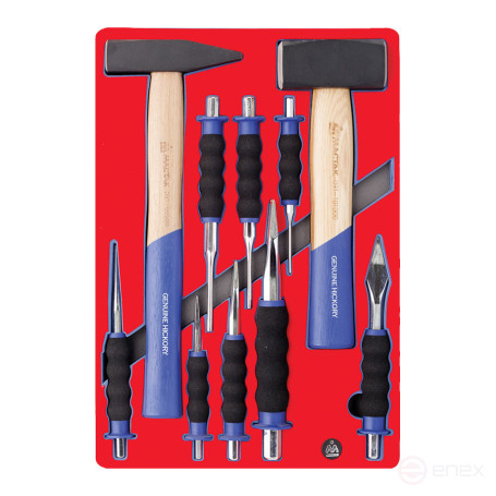 A set of impact-cutting tools, a base, 10 items MASTER 5-9010