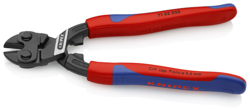 KNIPEX CoBolt® болторез, L-200 мм, рез: провол. мягк. Ø 6 мм, ср. Ø 5.2 мм, тв. Ø 4 мм, роял. струна Ø 3.6 мм, чёрн., 2-к ручки