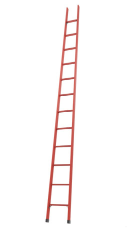 LSPD-4,5AMG single-section dielectric fiberglass ladder, abrasive coating of steps, metal ends (Soft ground) h=4550mm, steps 12
