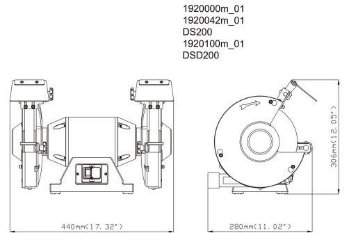 Grinding machine with two circles DS 200