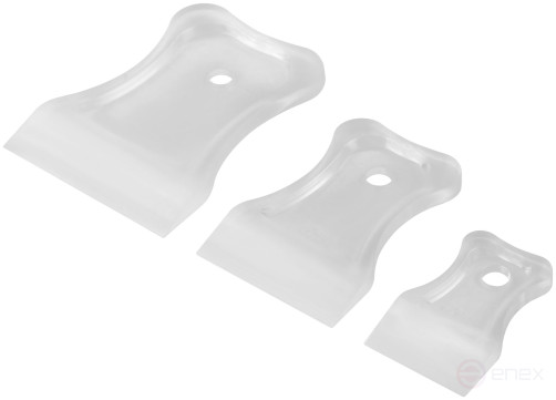 Шпатели, мягкий пластик, 40/60/80 мм, набор 3 шт., прозрачные